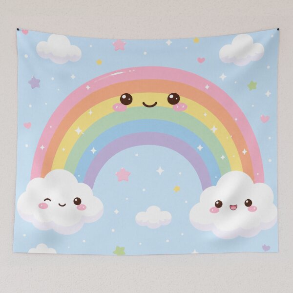 Item preview, Kawaii Pastel Rainbow And Clouds designed and sold by 0606PM.