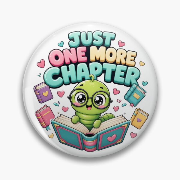 Item preview, Just One More Chapter Kawaii Bookworm Bookworm designed and sold by BoosterShop.
