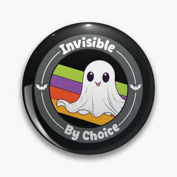 Item preview, Invisible by Choice Cute Ghost Retro Halloween Design designed and sold by Hallowed Artistry.