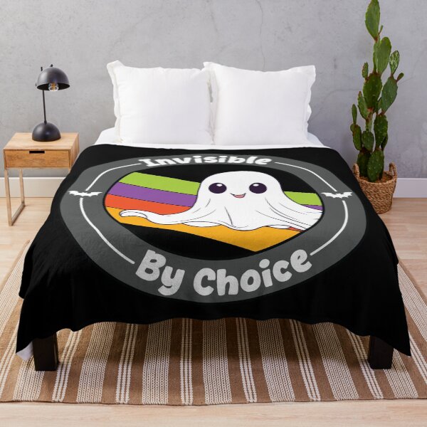 Item preview, Invisible by Choice Cute Ghost Retro Halloween Design designed and sold by Hallowed Artistry.