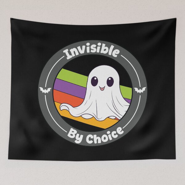 Item preview, Invisible by Choice Cute Ghost Retro Halloween Design designed and sold by Hallowed Artistry.