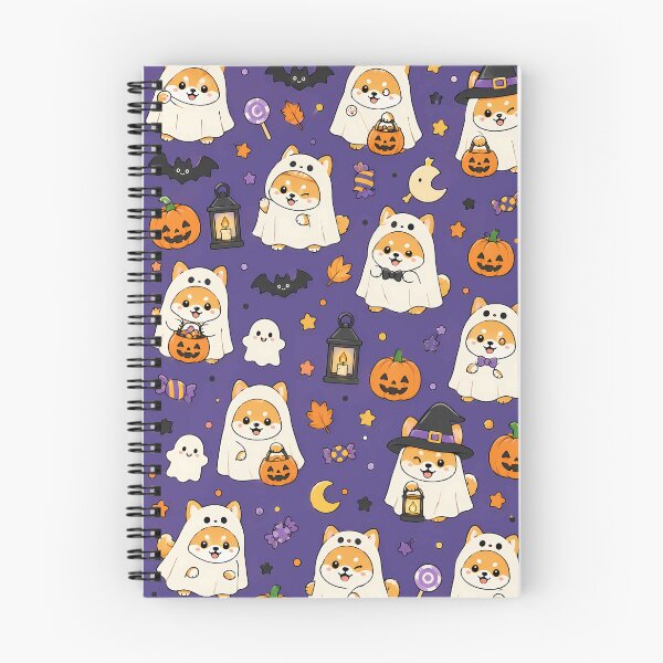 Item preview, Shiba Ghost Parade Kawaii Pattern designed and sold by Soft Berry Studio.