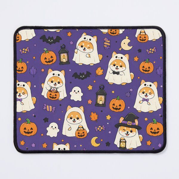 Item preview, Shiba Ghost Parade Kawaii Pattern designed and sold by Soft Berry Studio.