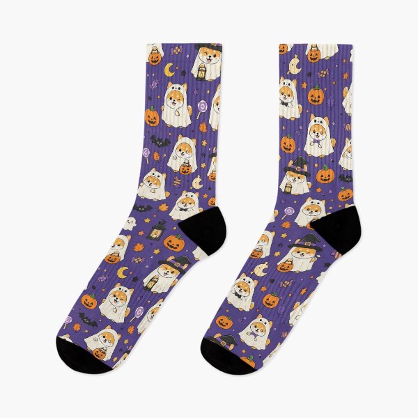 Item preview, Shiba Ghost Parade Kawaii Pattern designed and sold by Soft Berry Studio.