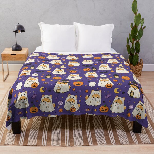 Item preview, Shiba Ghost Parade Kawaii Pattern designed and sold by Soft Berry Studio.