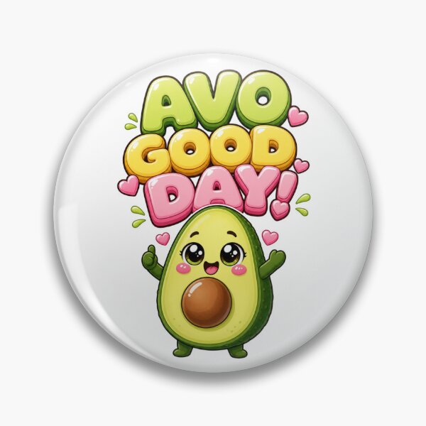 Item preview, Avo Good Day Kawaii Avocado Saying designed and sold by BoosterShop.