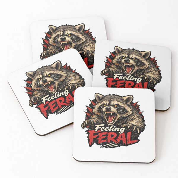 Item preview, Feeling Feral Raccoon Aggressive Animal designed and sold by Owcomm.