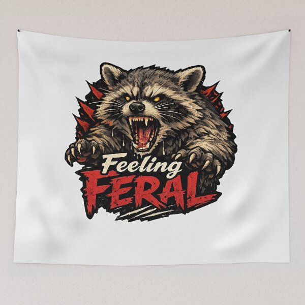 Item preview, Feeling Feral Raccoon Aggressive Animal designed and sold by Owcomm.
