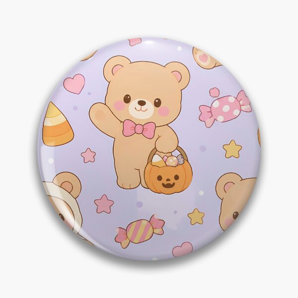 Item preview, Teddy Bear Candy Corn Kawaii Pattern designed and sold by Soft Berry Studio.