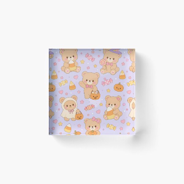 Item preview, Teddy Bear Candy Corn Kawaii Pattern designed and sold by Soft Berry Studio.