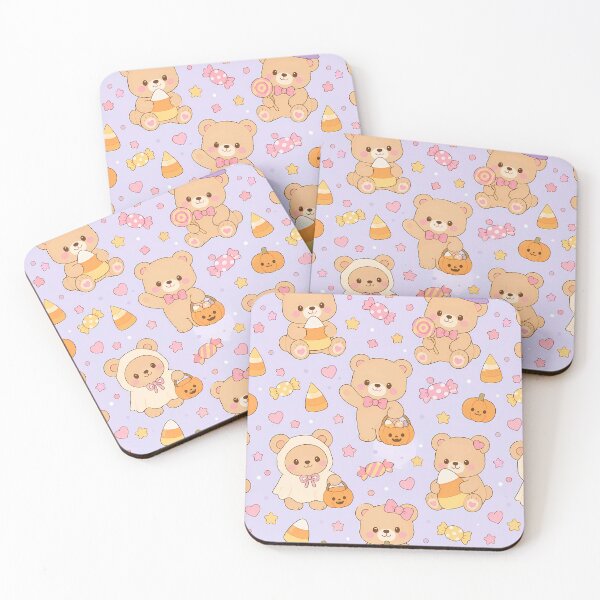 Artikelvorschau, Teddybär-Zuckermais-Kawaii-Muster entworfen und verkauft von Soft Berry Studio.