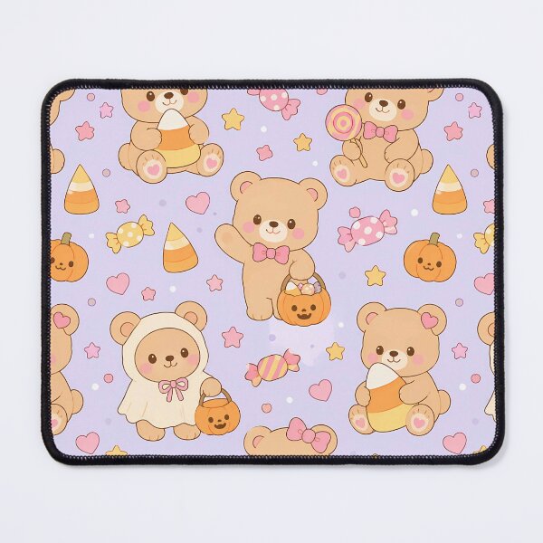 Item preview, Teddy Bear Candy Corn Kawaii Pattern designed and sold by Soft Berry Studio.