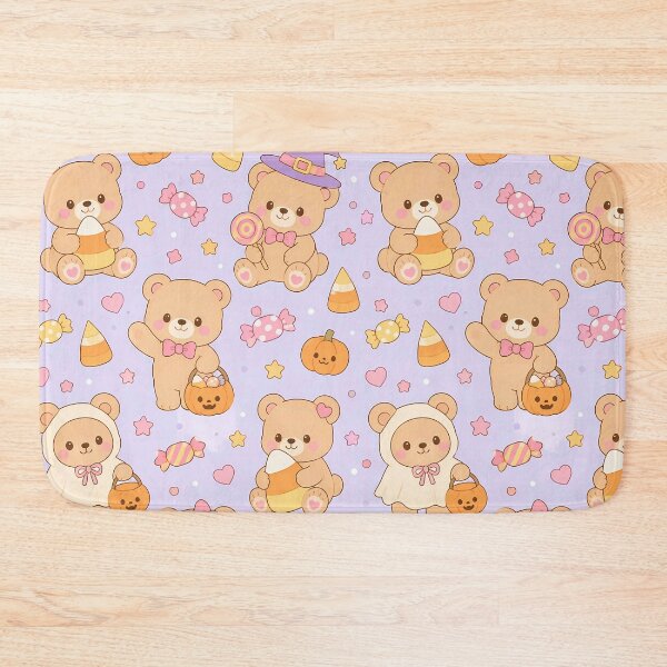 Item preview, Teddy Bear Candy Corn Kawaii Pattern designed and sold by Soft Berry Studio.