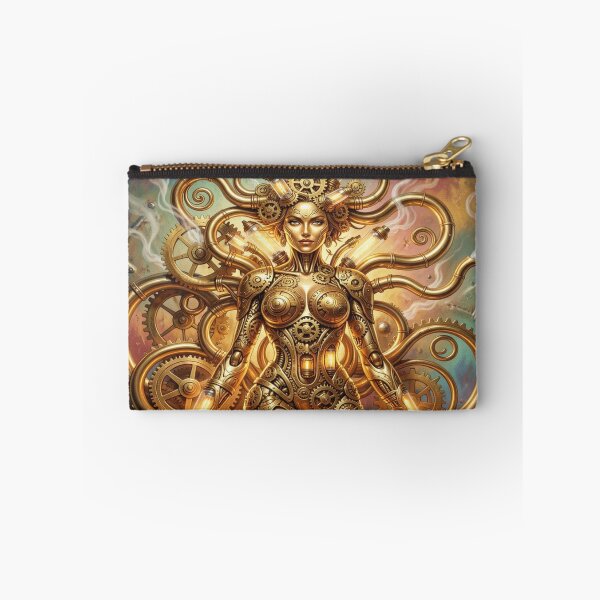Item preview, Steampunk Mecha Goddess – Golden Gear Fusion & Futuristic Victorian Power Design designed and sold by FotoworldEdel.