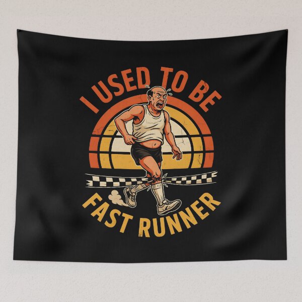 Item preview, I Used to Be Fast Runner Retro Marathon Runner Funny Quote designed and sold by Redgiant87x.