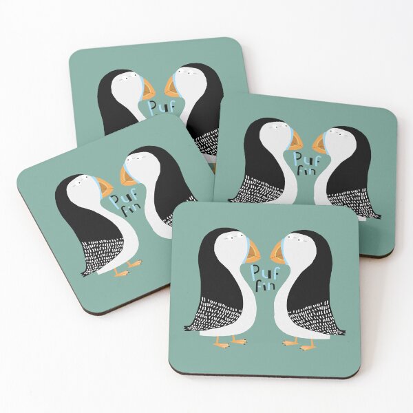 Item preview, Puffins Pattern, Black & White Illustration By Irish Artist Carla Daly designed and sold by Carla Daly.