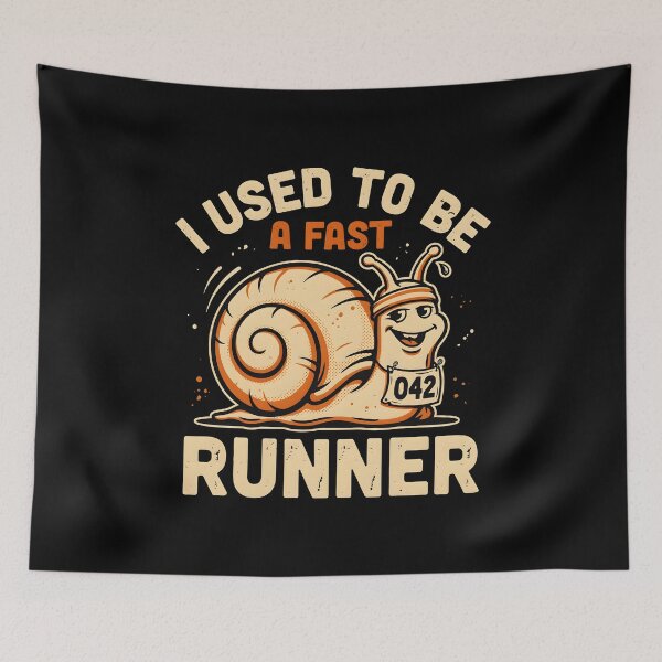 Item preview, I Used to Be Fast Runner Funny Retro Running Quote for Athletes designed and sold by Redgiant87x.