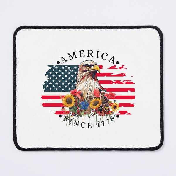 Item preview, America Flag Design with Eagle & Flowers designed and sold by jeweleddesigns.