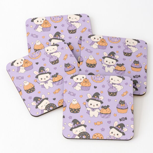 Item preview, Kawaii Bunny Witch Bakery Halloween Pattern designed and sold by Soft Berry Studio.