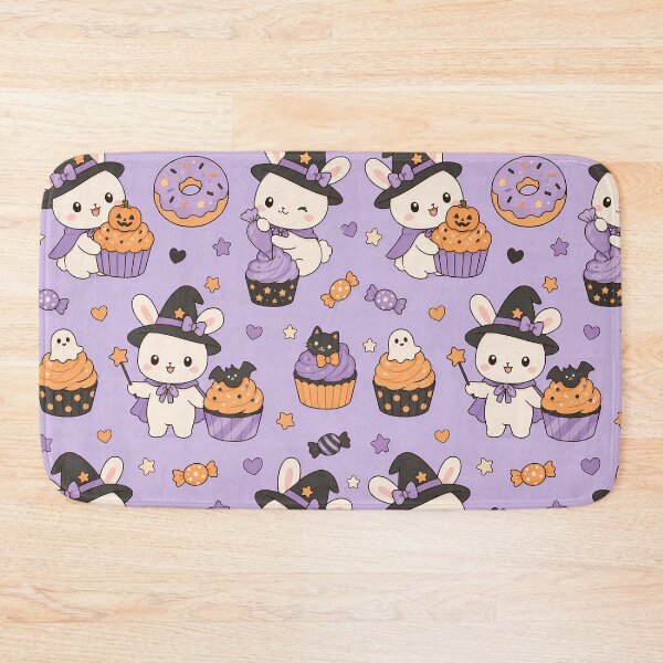 Item preview, Kawaii Bunny Witch Bakery Halloween Pattern designed and sold by Soft Berry Studio.