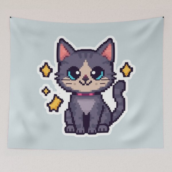 Item preview, Pixel Paws Retro Gaming Sticker designed and sold by Stylestickers55.