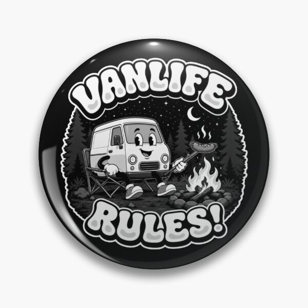 Item preview, Vanlife Rules! Cute Camper Van Character | Retro Camper Conversion & Tiny Home on Wheels Design designed and sold by VANLIFE..