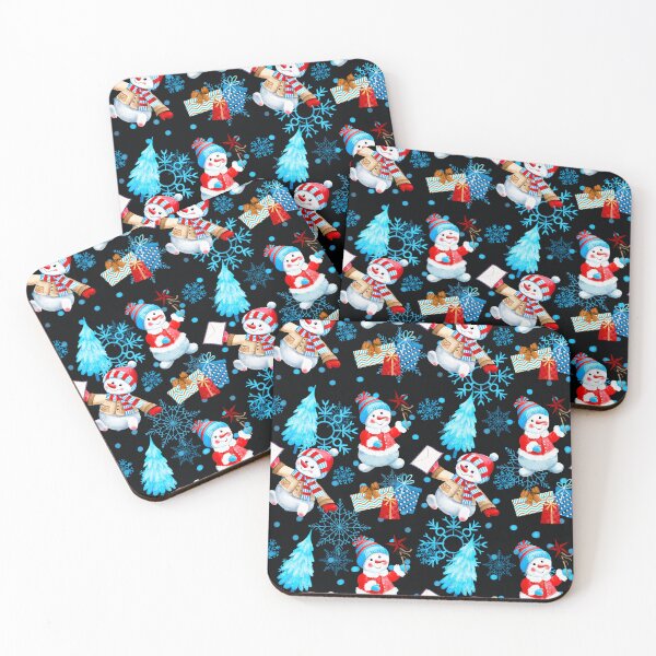 Item preview, Cute Christmas Snowmen, Xmas Trees And Presents Pattern designed and sold by DEC02.