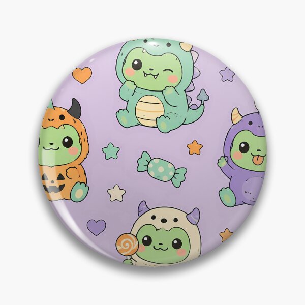 Item preview, Kawaii Frog Little Monster Halloween Pattern designed and sold by Soft Berry Studio.