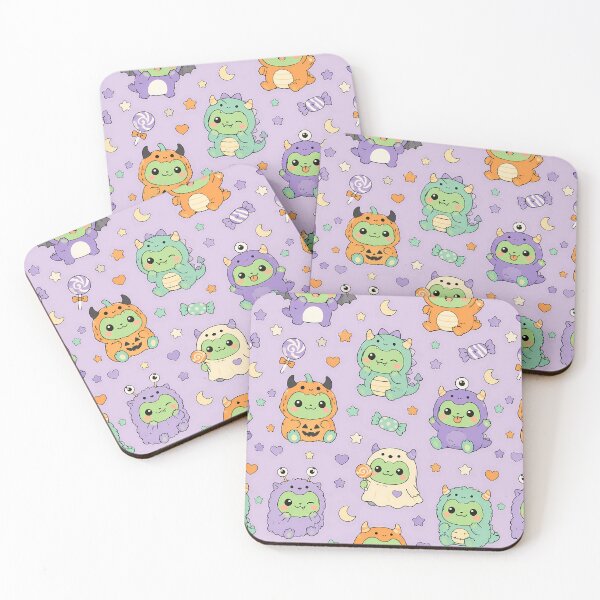 Item preview, Kawaii Frog Little Monster Halloween Pattern designed and sold by Soft Berry Studio.
