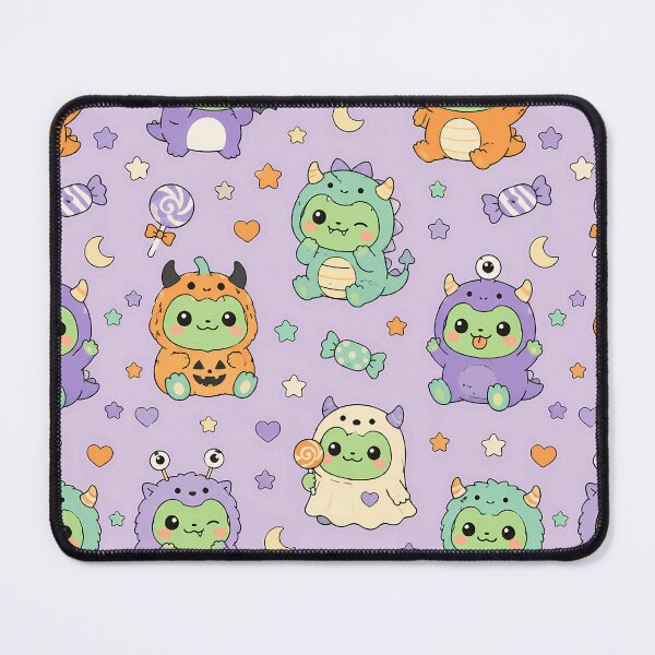 Item preview, Kawaii Frog Little Monster Halloween Pattern designed and sold by Soft Berry Studio.