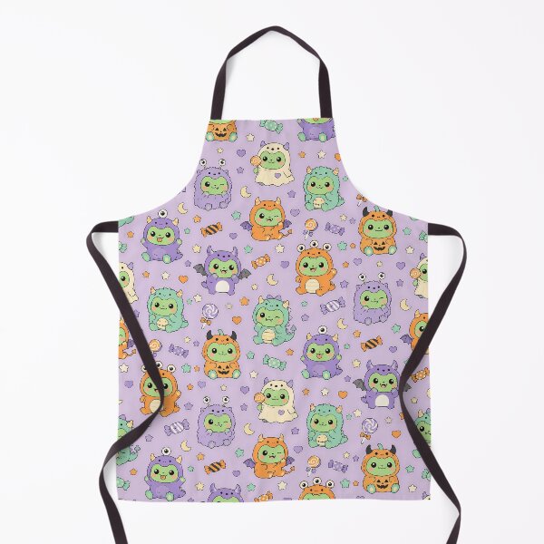 Item preview, Kawaii Frog Little Monster Halloween Pattern designed and sold by Soft Berry Studio.