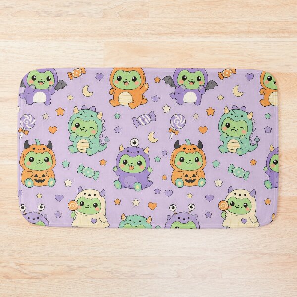 Item preview, Kawaii Frog Little Monster Halloween Pattern designed and sold by Soft Berry Studio.