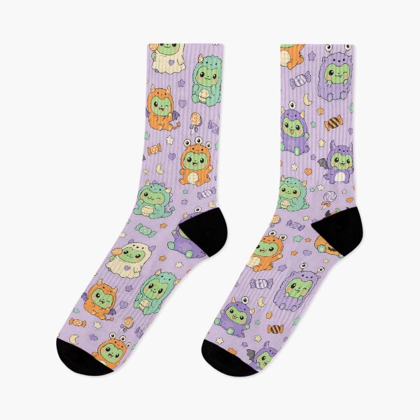 Item preview, Kawaii Frog Little Monster Halloween Pattern designed and sold by Soft Berry Studio.