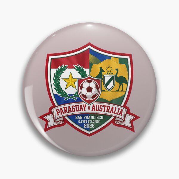 Item preview, Paraguay Australia Soccer Match 2026 San Francisco Crest designed and sold by Pride Emblem Prints.