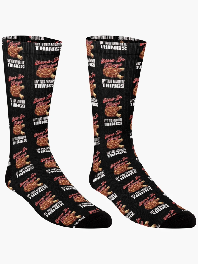 Thumbnail 3 of 5, Socks, Bone In Ribeye My Two Favorite Things designed and sold by TheEndDesign.