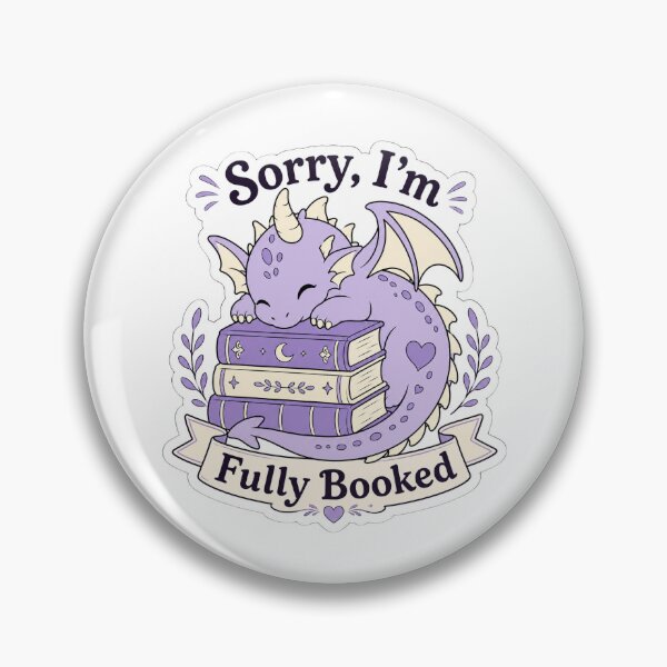 Item preview, Sorry I'm Fully Booked Cute Sleeping Purple Dragon Reading Sticker | Book Lover Gift designed and sold by naruto4925.