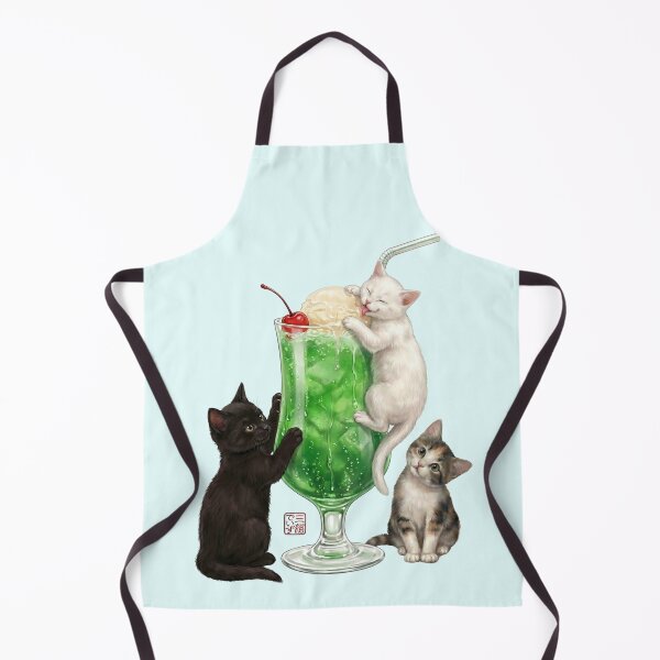 Item preview, Cute Japanese Melon Soda Float and Triplet Cats designed and sold by JapanekoGallery.