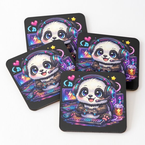 Item preview, Pixel Panda Gamer – Neon Gaming Buddy designed and sold by Dreamy fantasy design.