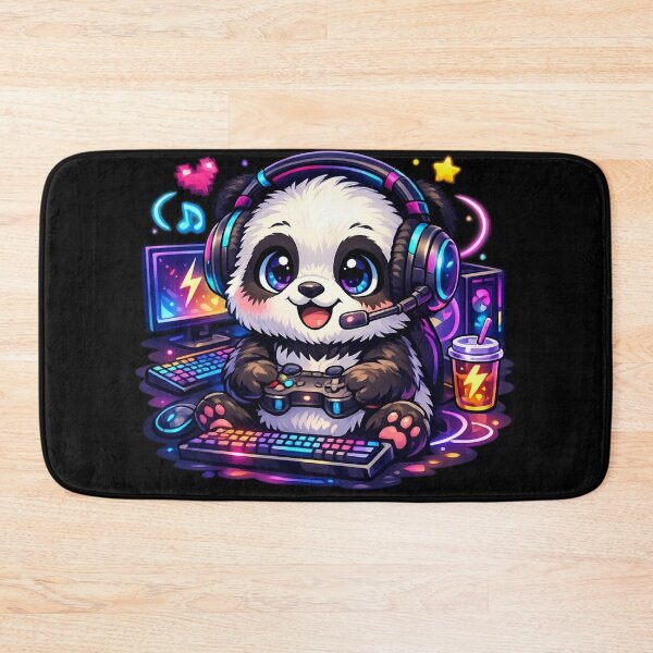 Item preview, Pixel Panda Gamer – Neon Gaming Buddy designed and sold by Dreamy fantasy design.
