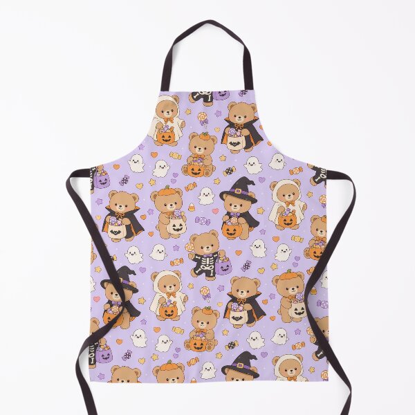 Item preview, Kawaii Teddy Bear Trick or Treat Halloween Pattern designed and sold by Soft Berry Studio.