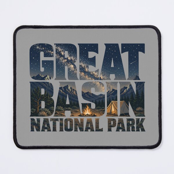 Item preview, Great Basin National Park Starry Camping Typography | Nevada Mountain Art designed and sold by SimplyJasper.