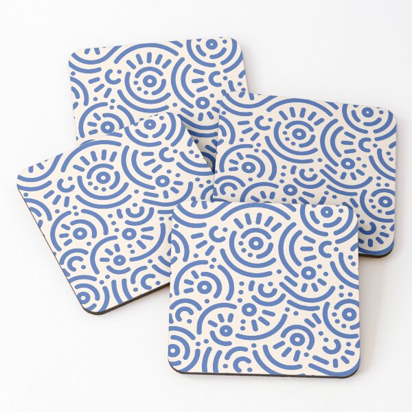 Item preview, Modern Abstract Blue Circle Pattern designed and sold by THE RILONA.