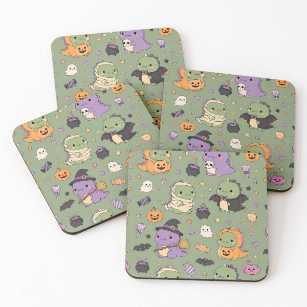 Item preview, Kawaii Little Monster Halloween Pattern designed and sold by Soft Berry Studio.