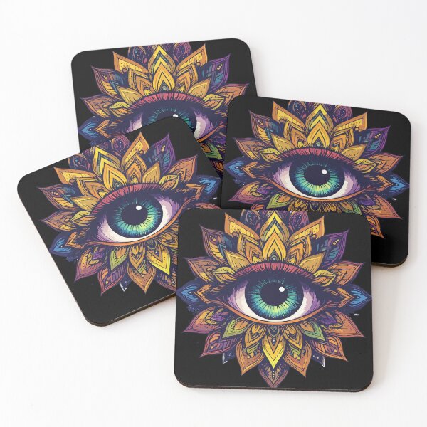 Item preview, All Seeing Eye Sacred Geometry Mandala Art designed and sold by AvalonMoss.