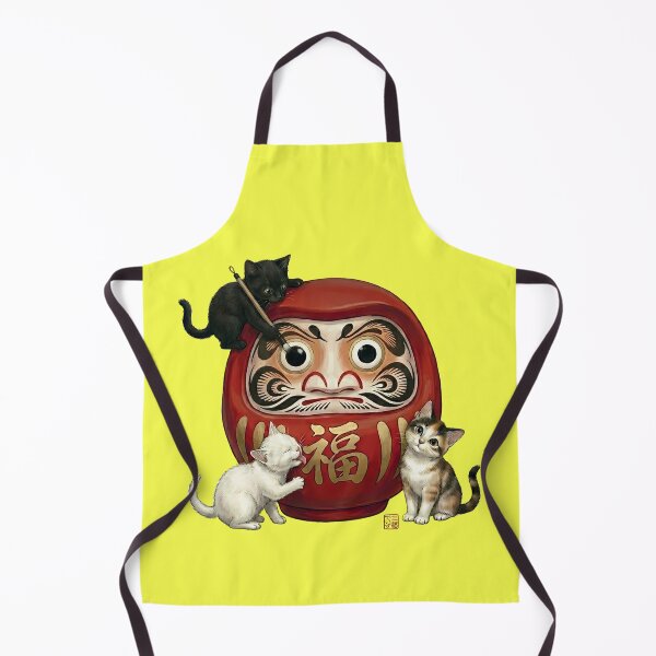 Item preview, Cute Japanese Daruma Doll and Triplet Cats designed and sold by JapanekoGallery.