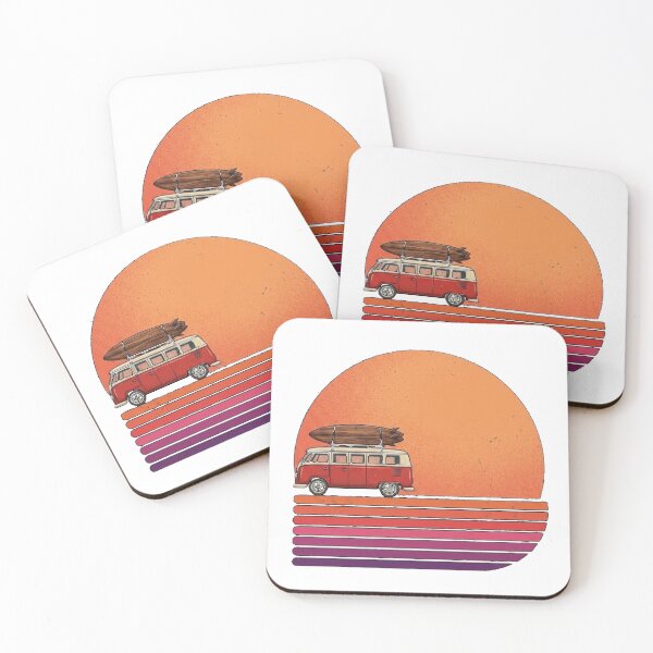 Item preview, Vintage 80s Surf Van Life Sunset  designed and sold by katiecorners.