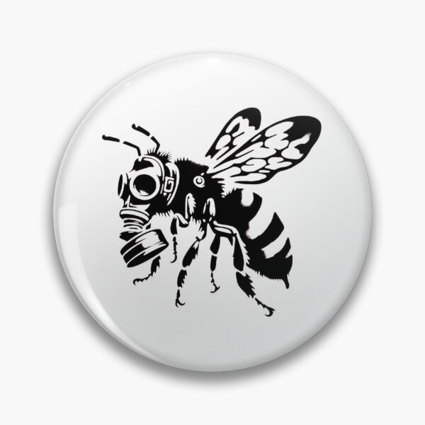 Item preview, Gas Mask Bee Industrial Urban Stencil Art designed and sold by Macias123.