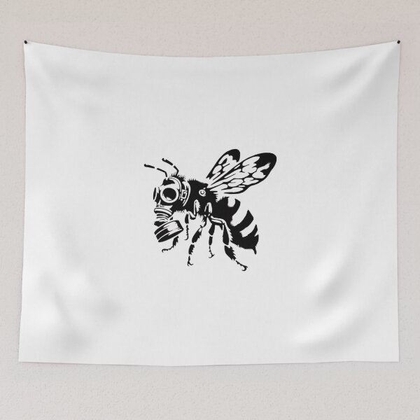 Item preview, Gas Mask Bee Industrial Urban Stencil Art designed and sold by Macias123.