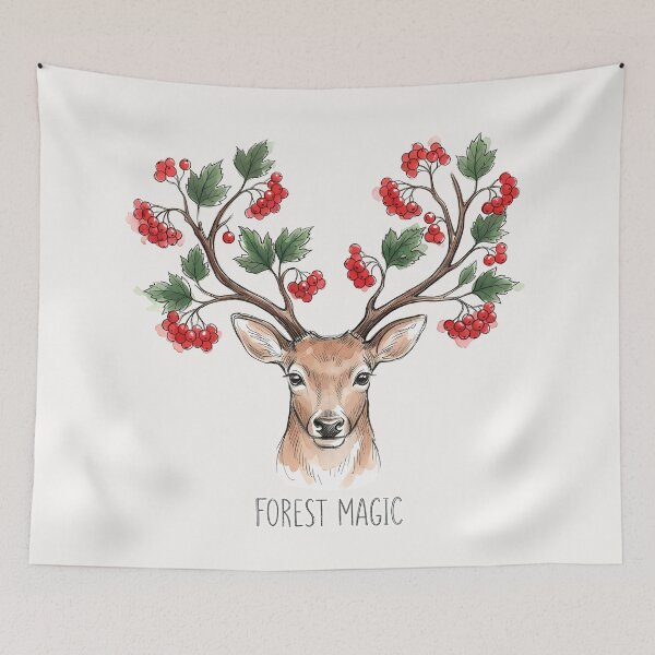 Item preview, Forest Magic: Whimsical Deer with Kalyna Antlers designed and sold by SoulPT.