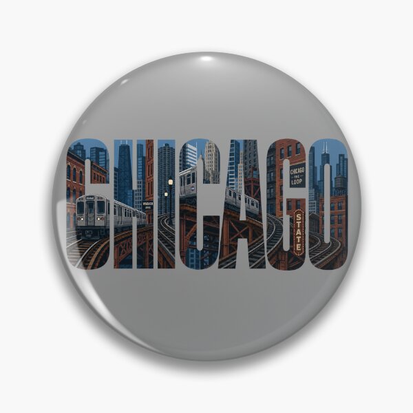 Item preview, Chicago Elevated Train Typography | The Loop City Skyline Art designed and sold by SimplyJasper.